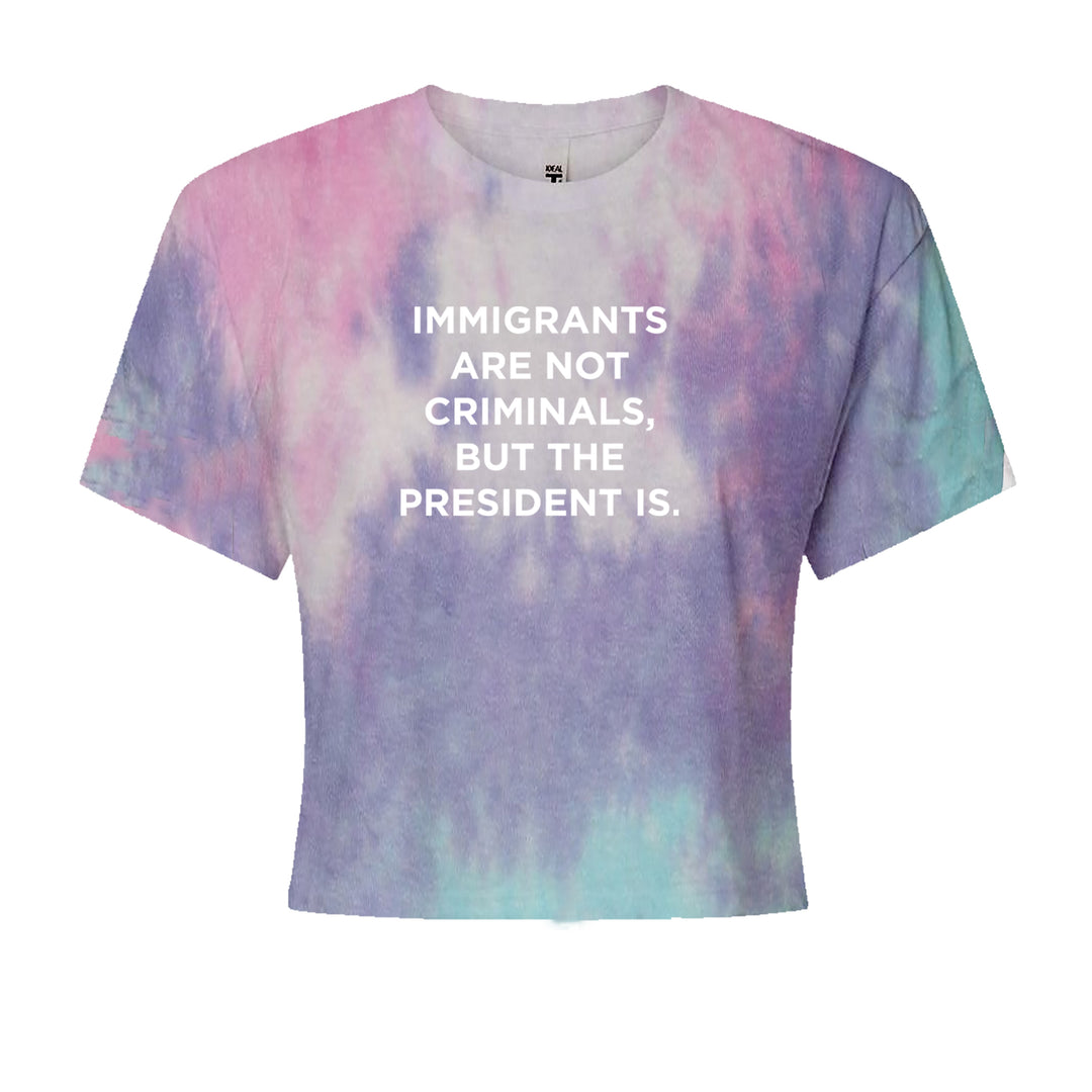Immigrants Are Not Criminals Cropped T-Shirt Cotton Candy