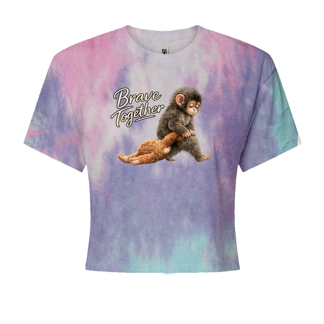 Punch Brave Together Stuffed Animal Cropped T-Shirt Cotton Candy