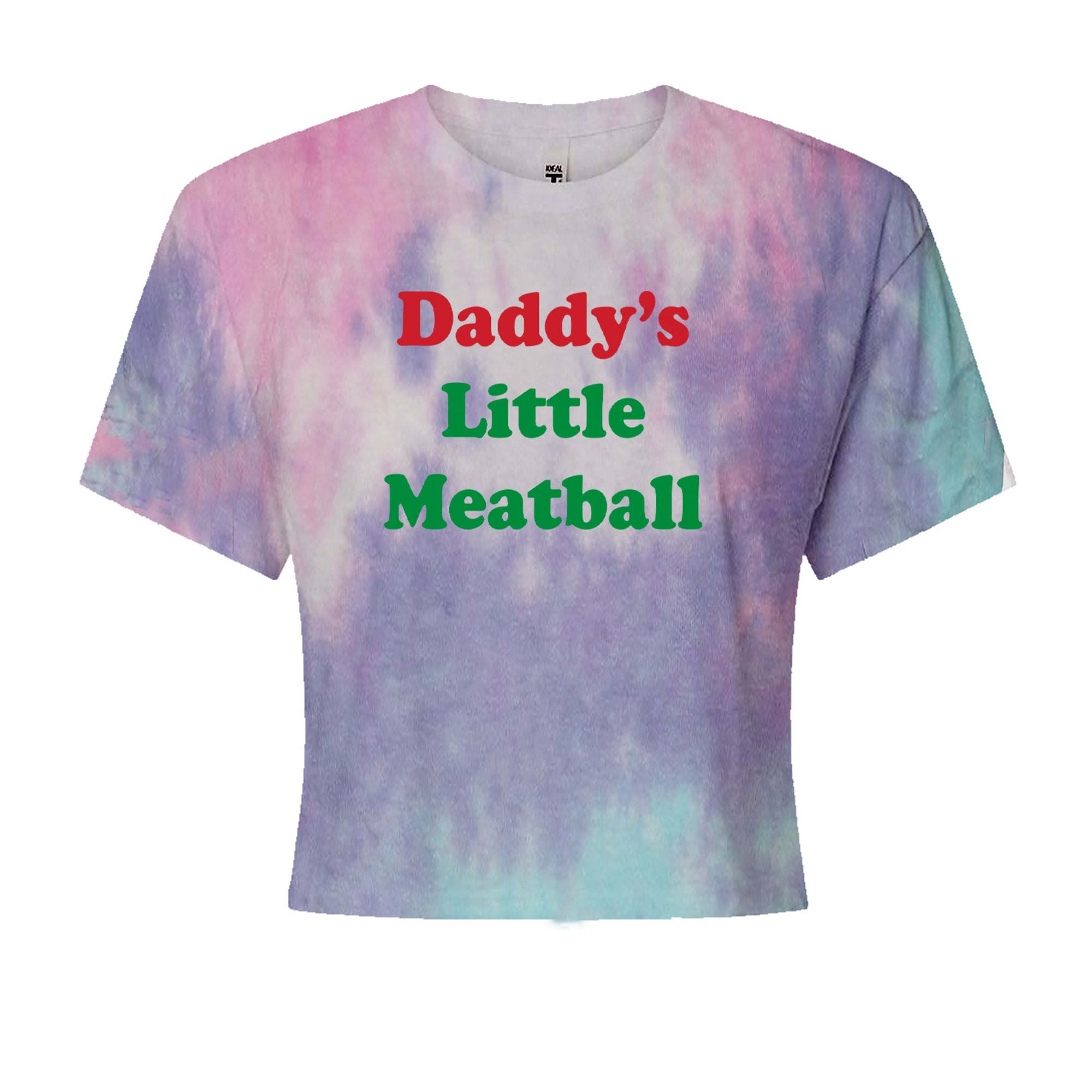 Daddy's Little Meatball Love Island Cropped T-Shirt Cotton Candy
