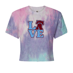Love Philly Liberty Bell Cropped T-Shirt Cotton Candy
