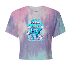 67 Brainrot Meme Slang Cropped T-Shirt Cotton Candy