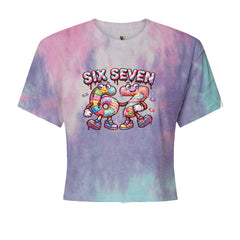 67 Candy Swirl Meme Cropped T-Shirt Cotton Candy