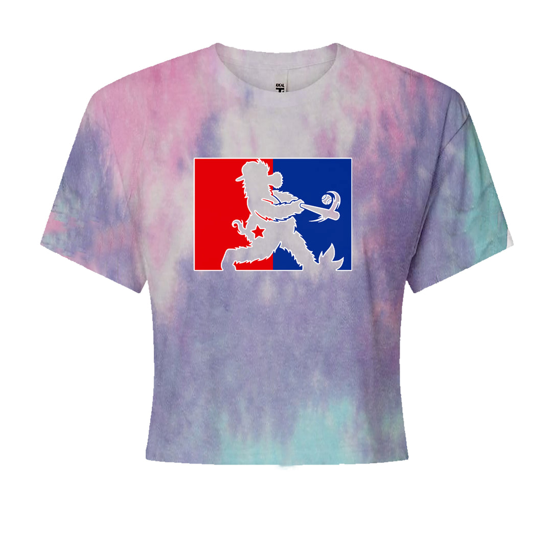 Batter Up Philly Baseball Phan Cropped T-Shirt Cotton Candy