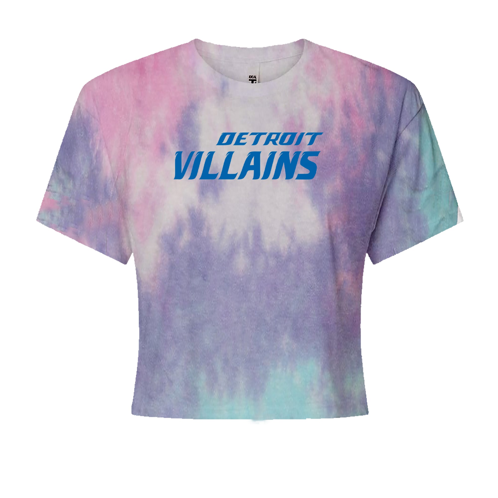 Detroit Villains Grit Football Cropped T-Shirt Cotton Candy