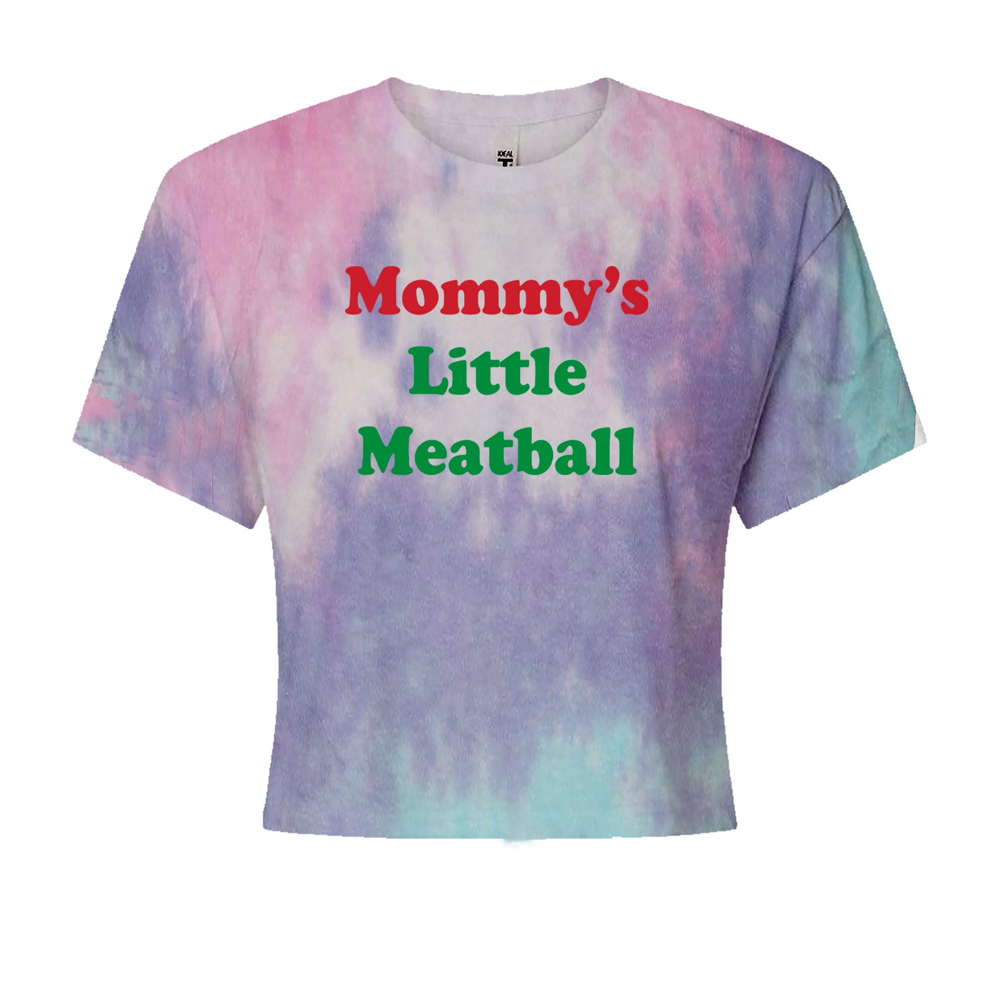 Mommy's Little Meatball Love Island Cropped T-Shirt Cotton Candy