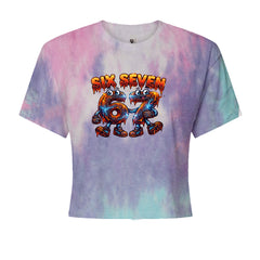 67 Lava Lightning Six Seven Meme Cropped T-Shirt Cotton Candy