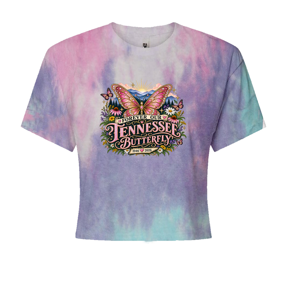 Forever Our Tennessee Butterfly Dolly Cropped T-Shirt Cotton Candy