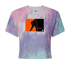 Hockey Enforcer Retro Vintage Cropped T-Shirt Cotton Candy