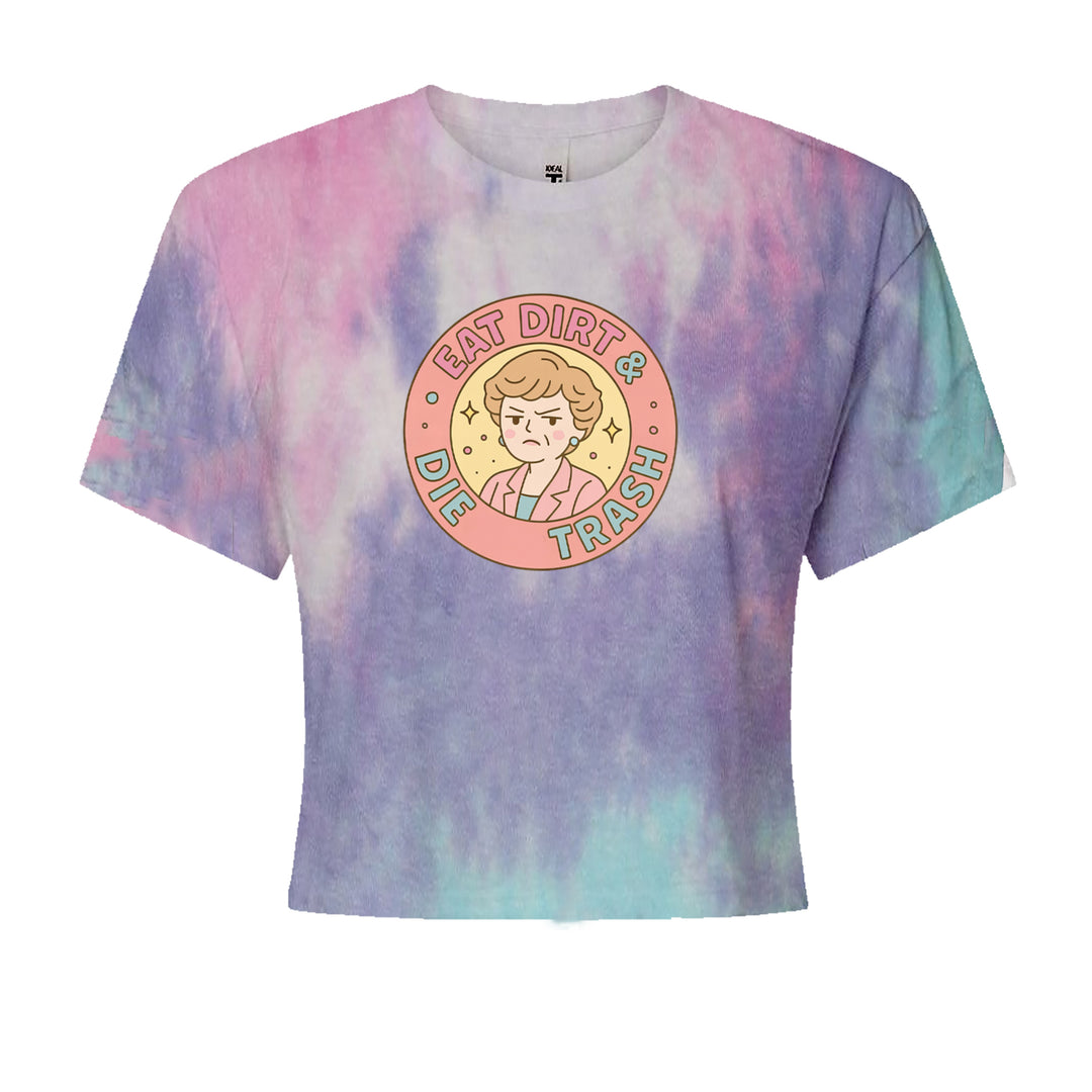 Eat Dirt And Die, Trash Golden Girls Cropped T-Shirt Cotton Candy