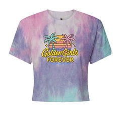 Golden Girls Forever Retro Sunset Cropped T-Shirt Cotton Candy