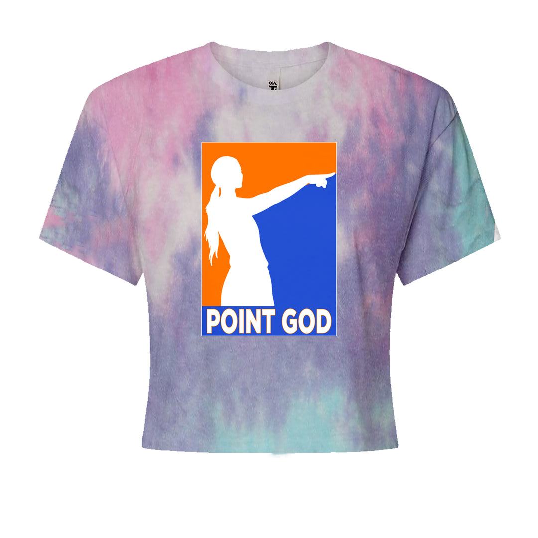 Point God Cunningham Basketball Pointing Meme  Cropped T-Shirt Cotton Candy