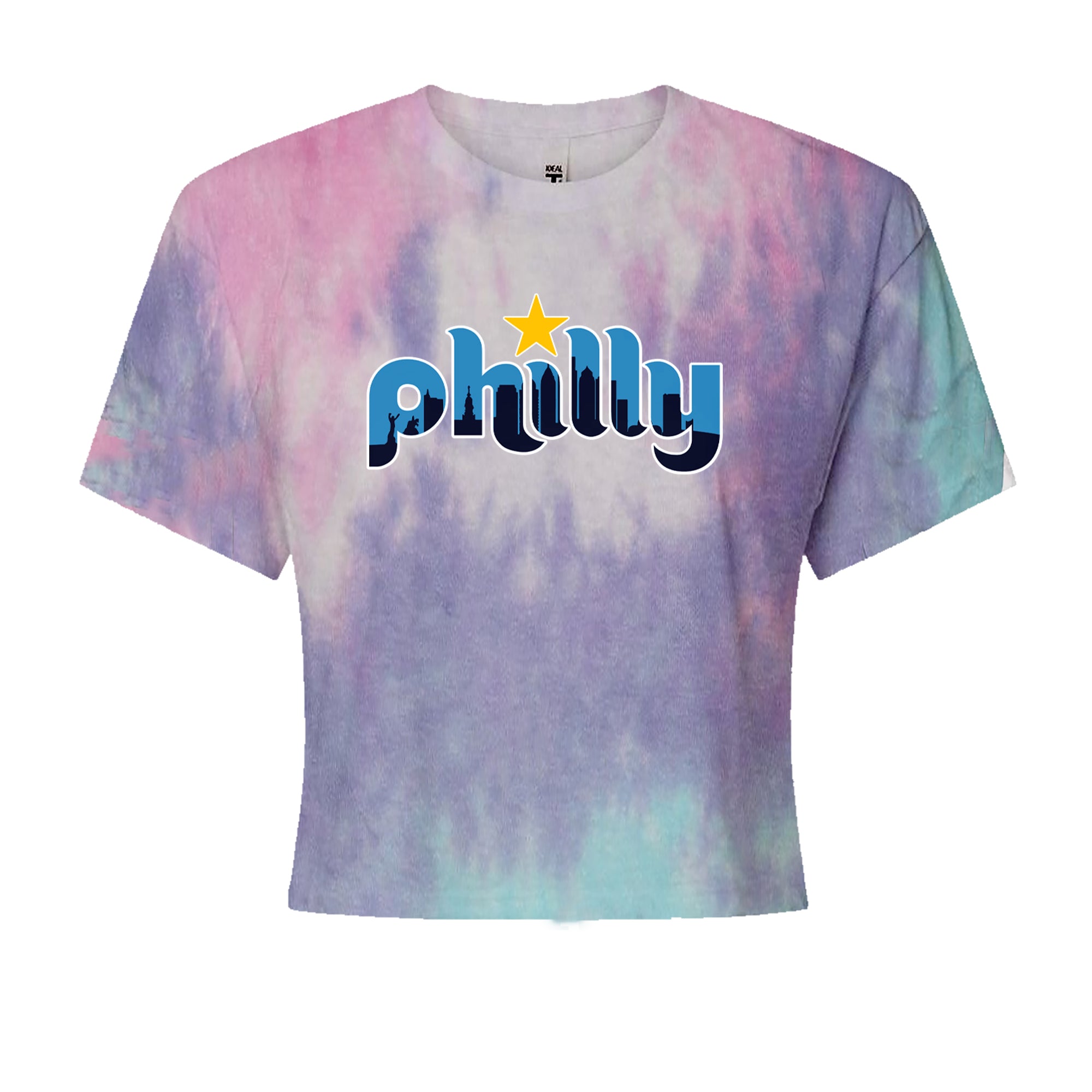 Skyline Philly Philadelphia Cropped T-Shirt Cotton Candy