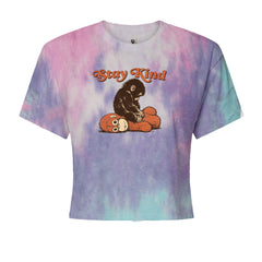 Punch Stay Kind Macaque Cropped T-Shirt Cotton Candy