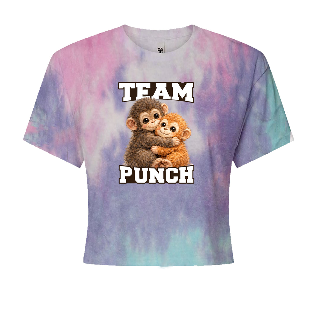 Team Punch Panchi-kun Monkey Cropped T-Shirt Cotton Candy