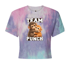 Team Punch Panchi-kun Monkey Cropped T-Shirt Cotton Candy