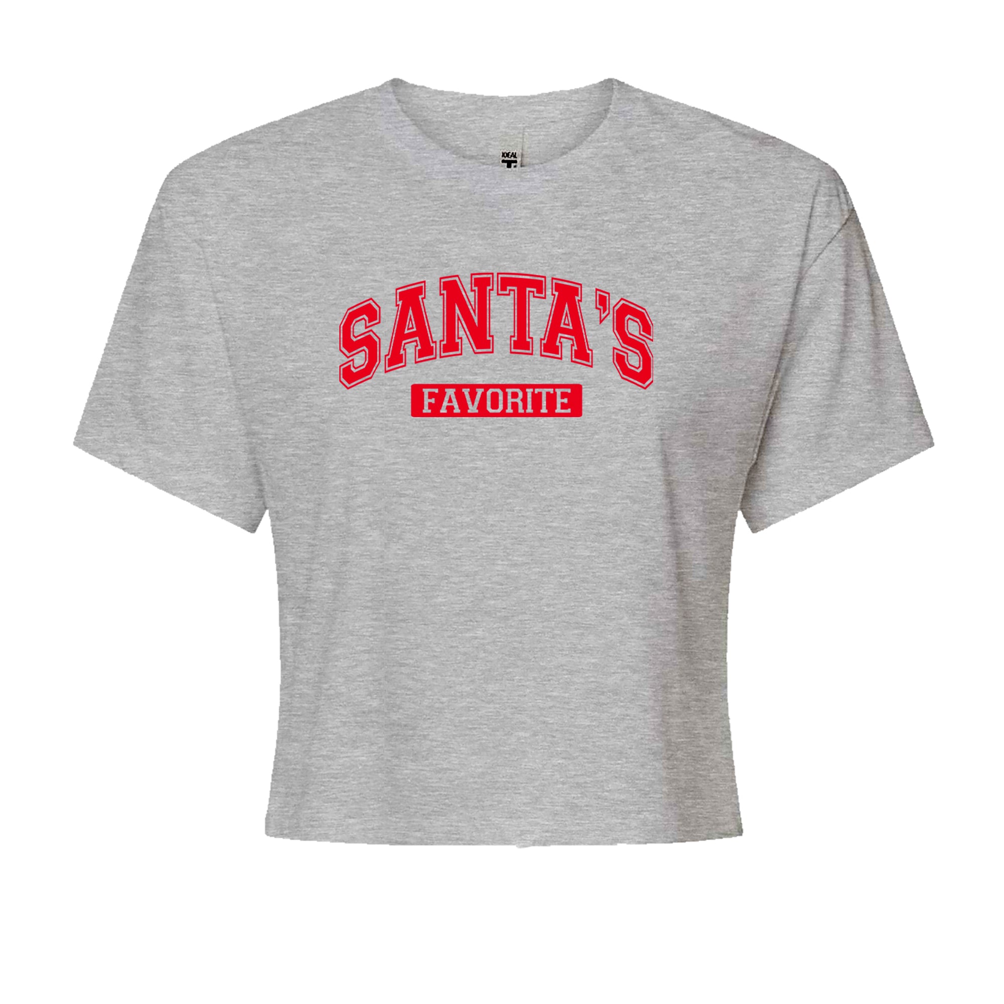 Santa's Favorite Cropped T-Shirt Black