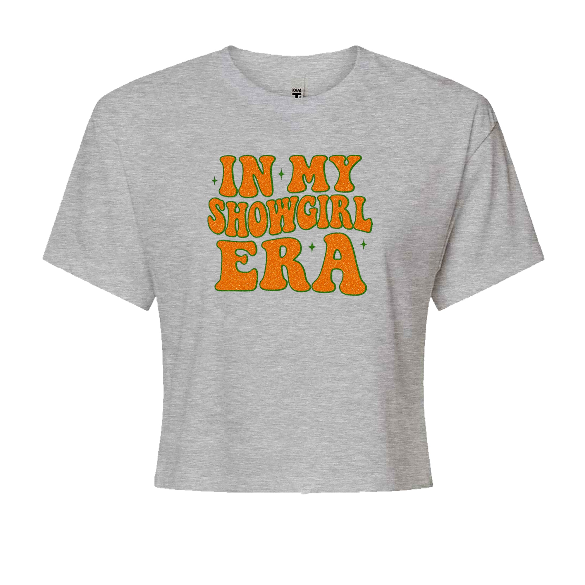 In My Showgirl Era Retro Cropped T-Shirt Heather Grey