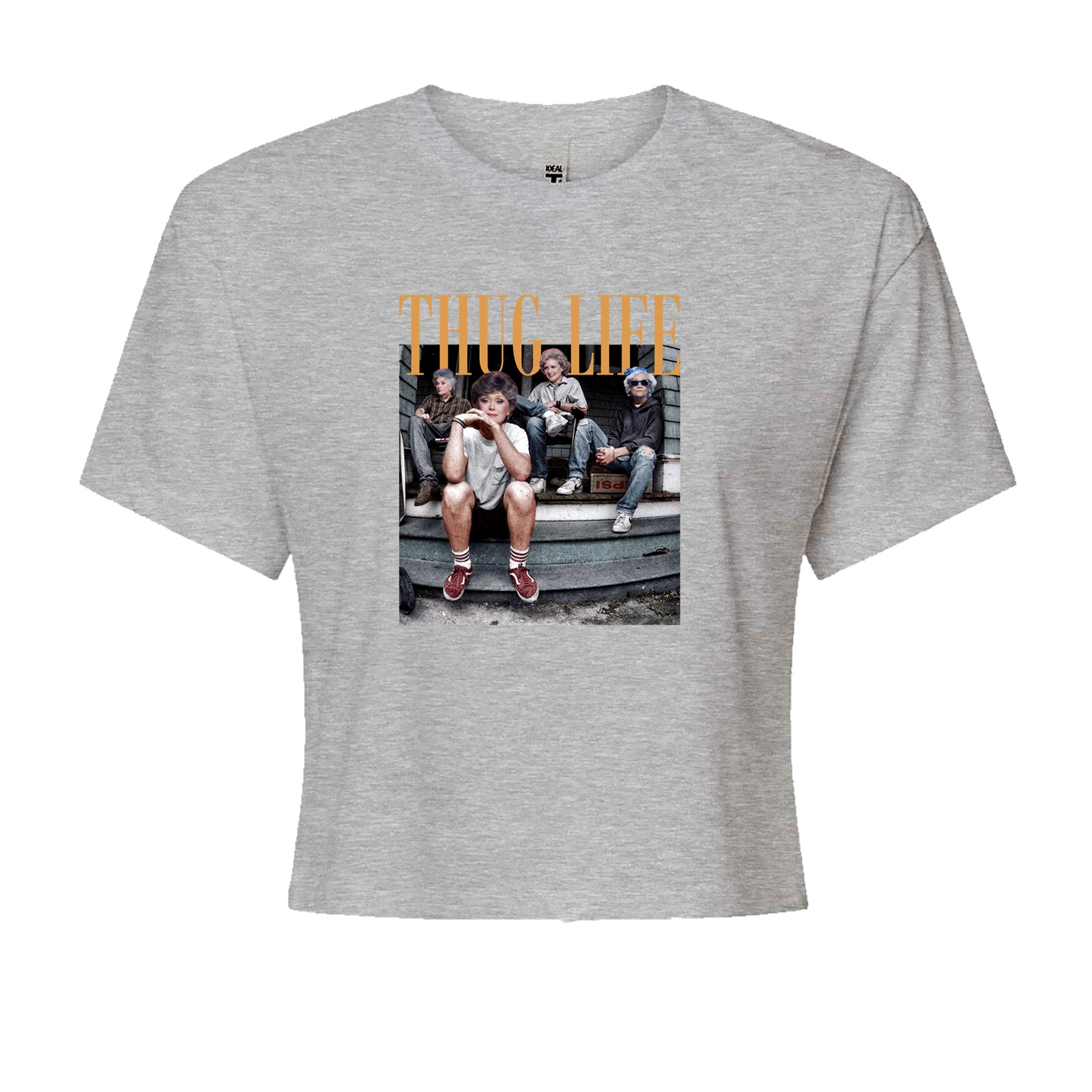 Golden Girls Thug Life Street Cropped T-Shirt Black