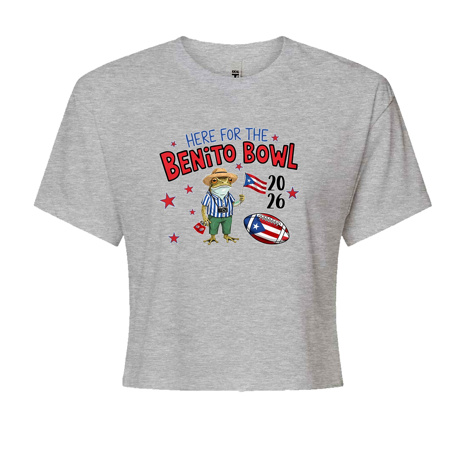 Frog Here for the Benito Bowl Football Cropped T-Shirt Black