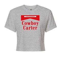 Cowboy Karter Country Act Two Cropped T-Shirt Heather Grey