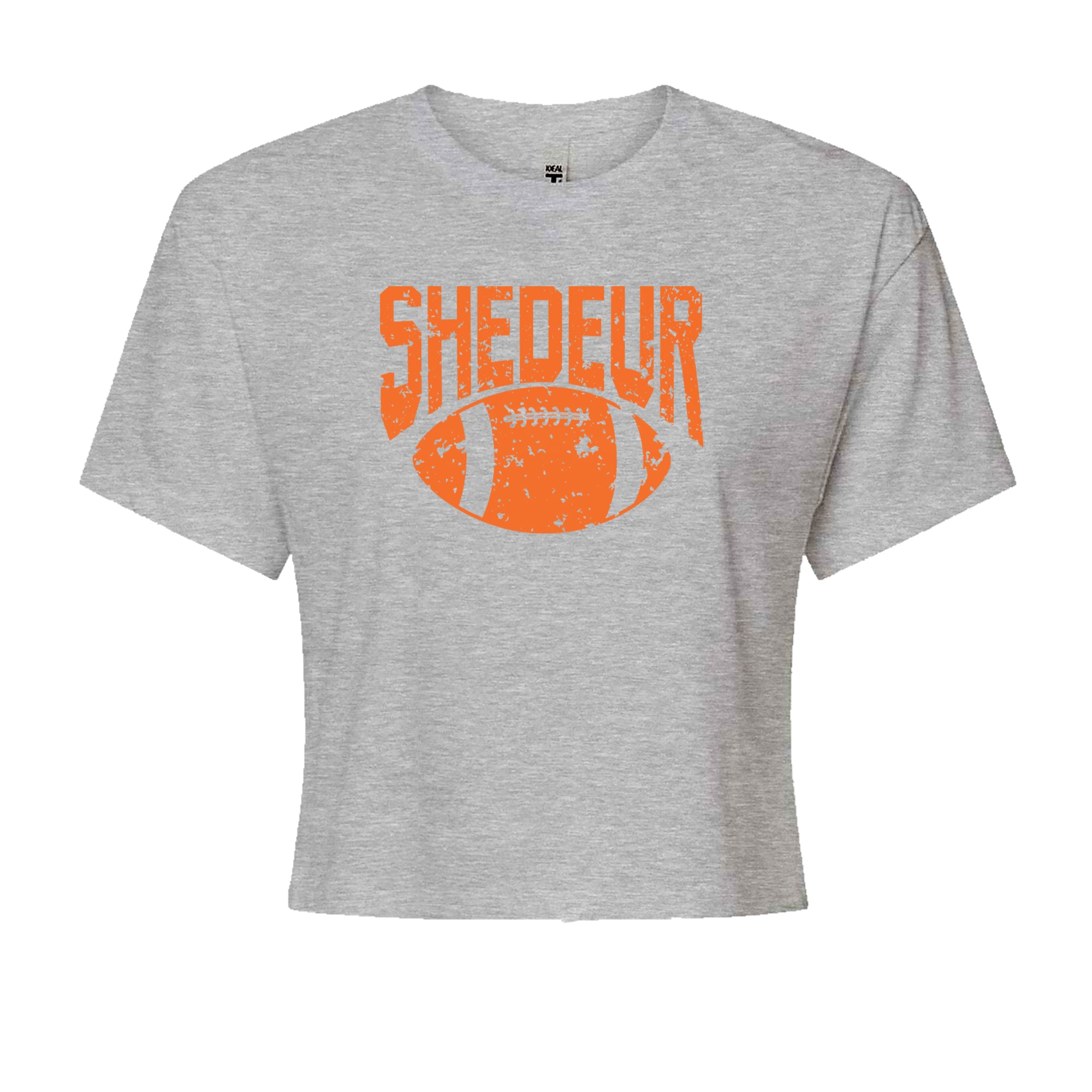 Shedeur Football Cropped T-Shirt Heather Grey