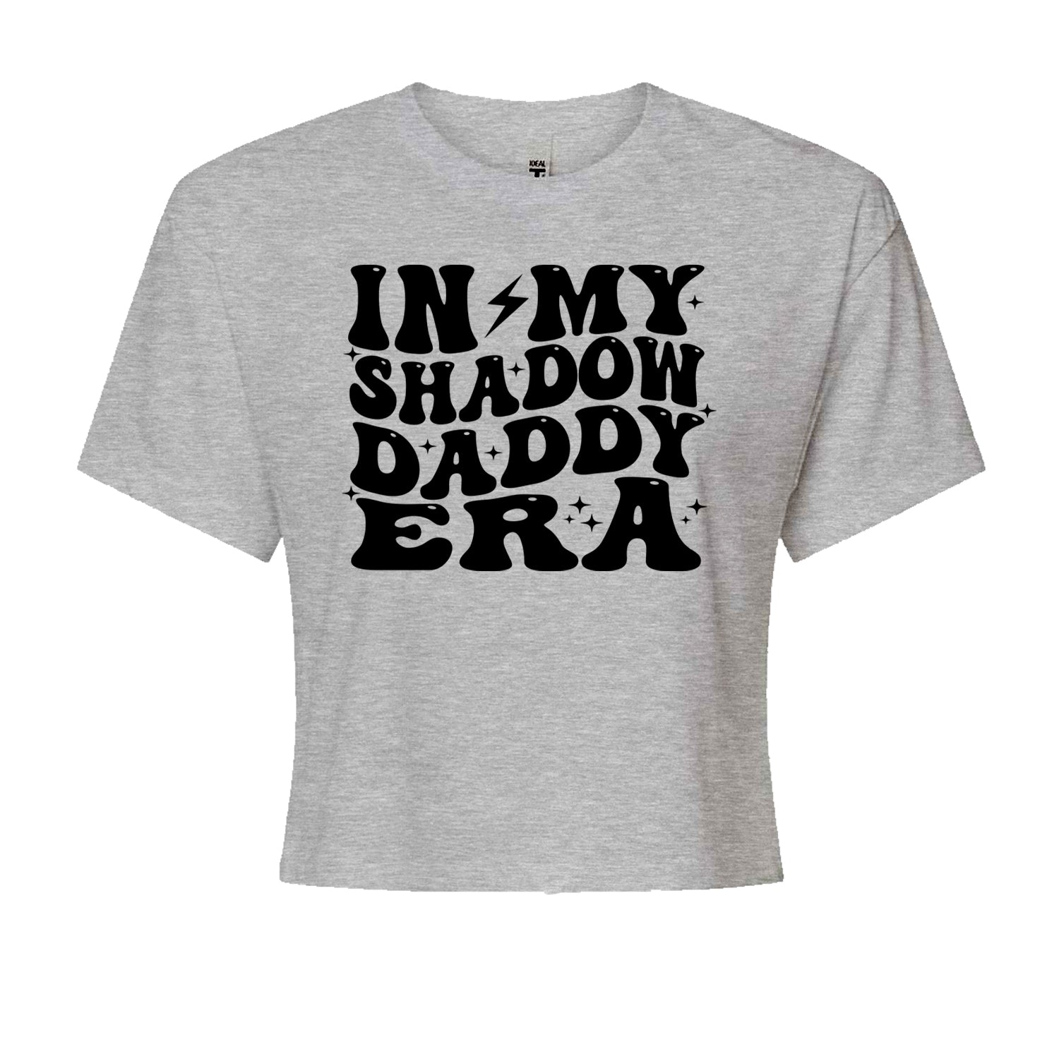 In My Shadow Daddy Era Romantasy Cropped T-Shirt Heather Grey