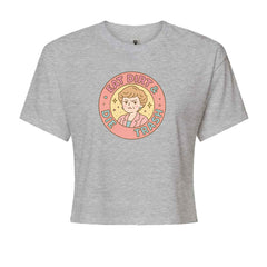 Eat Dirt And Die, Trash Golden Girls Cropped T-Shirt Heather Grey