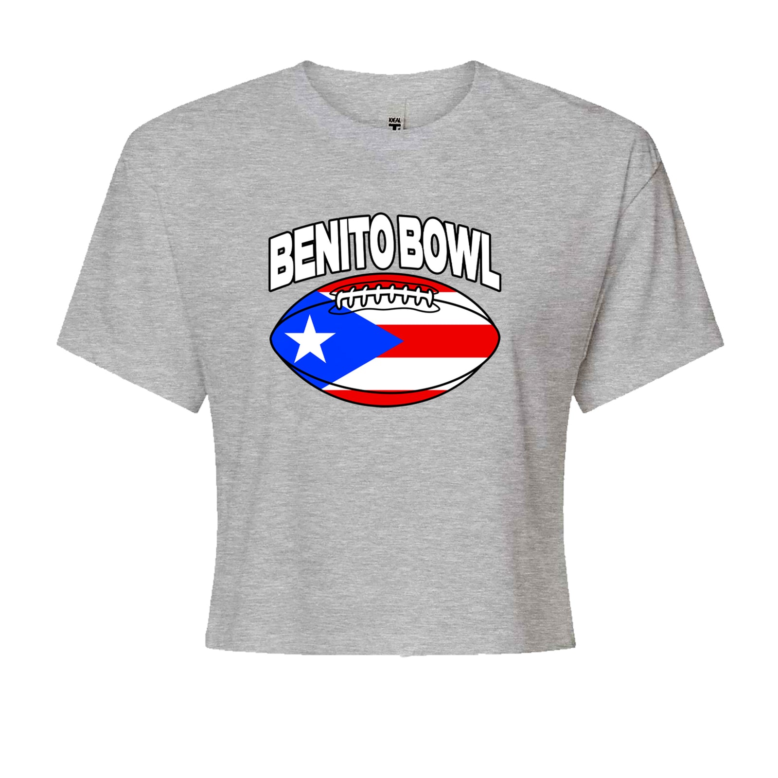 Benito Bowl Puerto Rico Football Cropped T-Shirt Black
