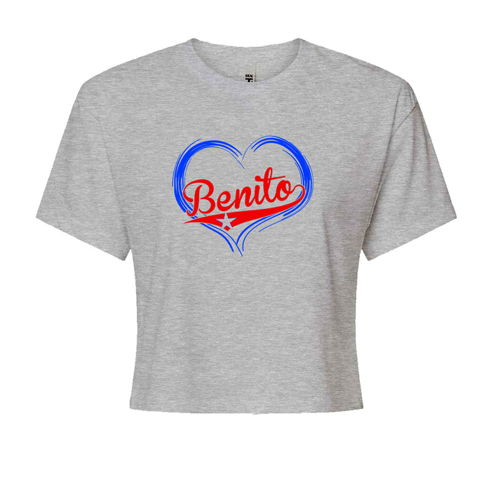Benito Heart Puerto Rico Cropped T-Shirt