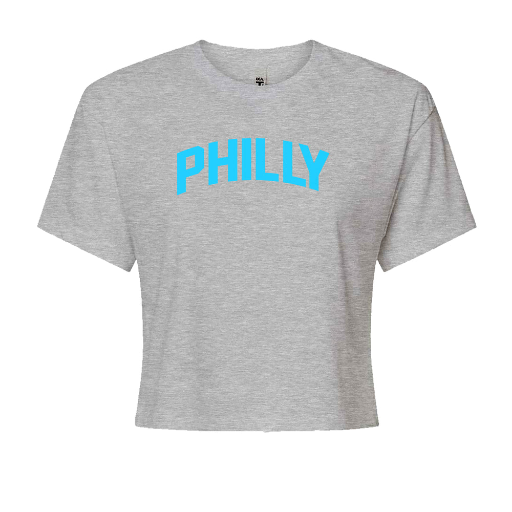 Philly Philadelphia Pride Cropped T-Shirt Heather Grey