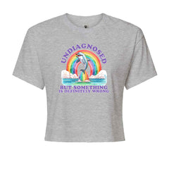 Undiagnosed But Something Is Definitely Wrong Cropped T-Shirt Heather Grey