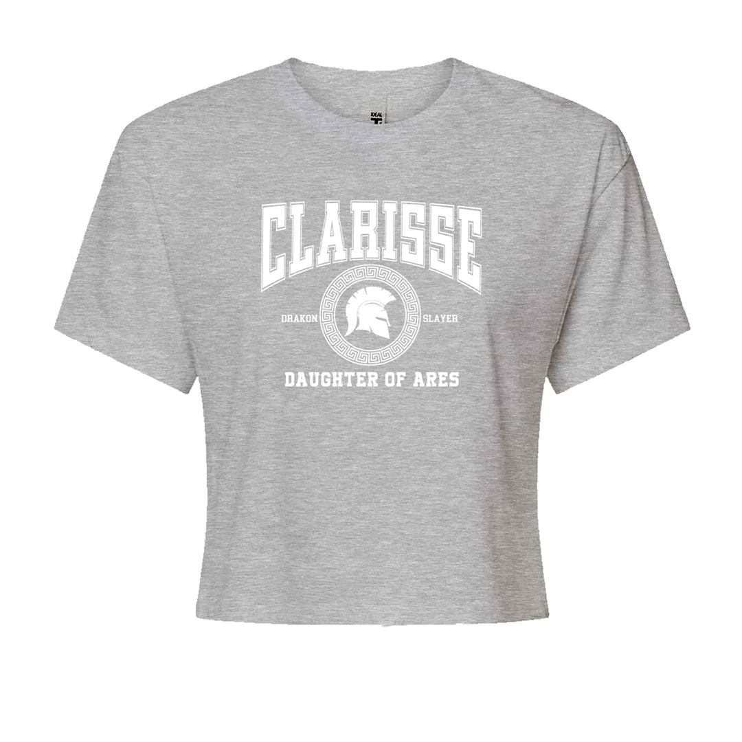 Clarisse Daughter of Ares Battle Ready Cropped T-Shirt Heather Grey
