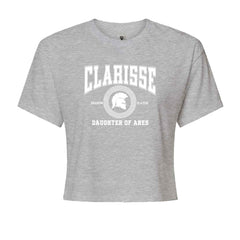 Clarisse Daughter of Ares Battle Ready Cropped T-Shirt Heather Grey