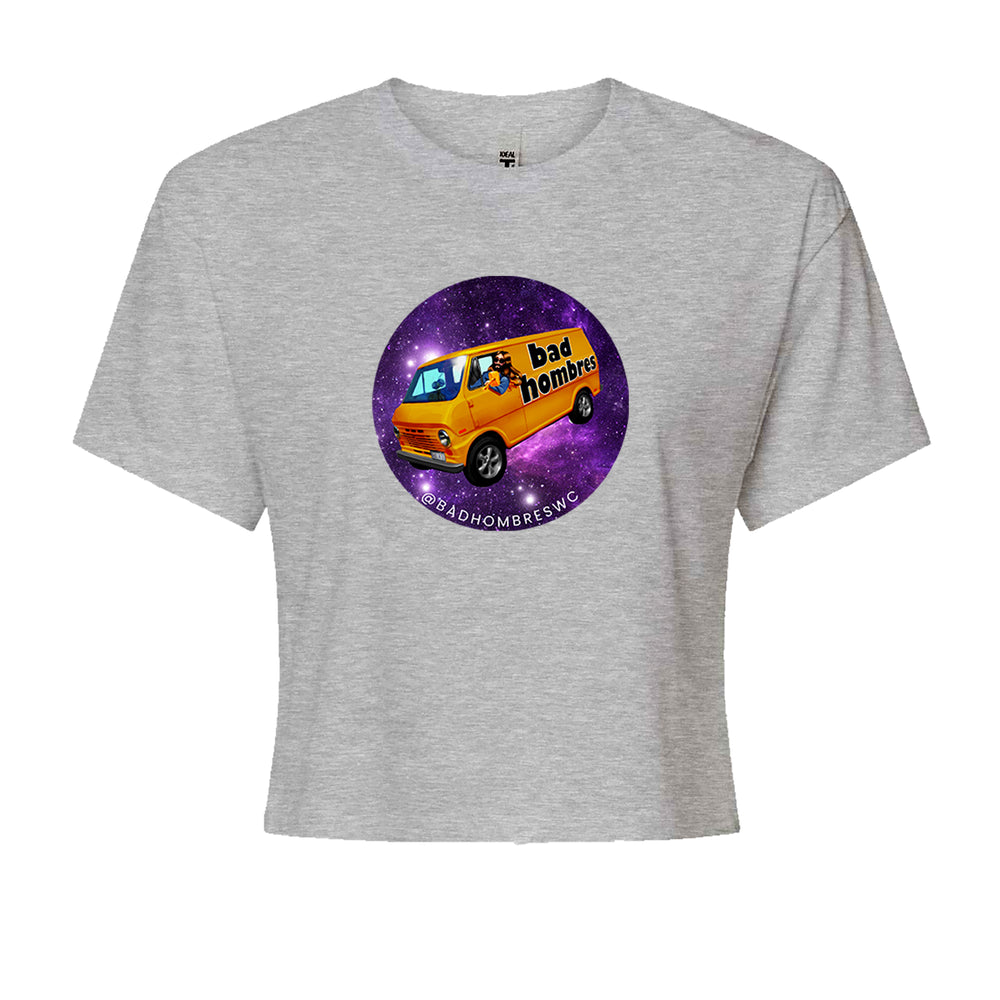 Bad Hombres Space West Chester Band Cropped T-Shirt Heather Grey