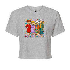 Golden Forever Golden Girls Cropped T-Shirt Heather Grey