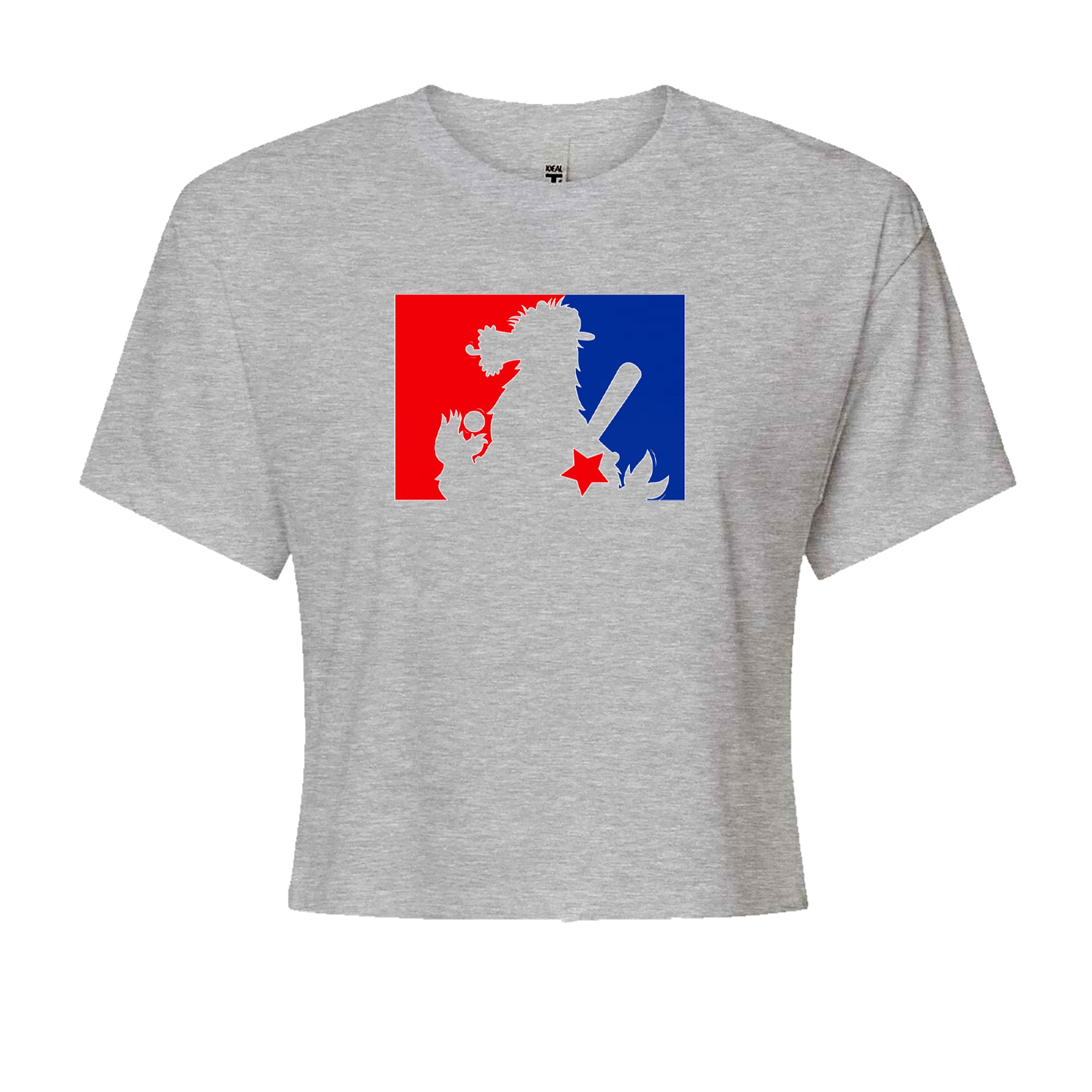 Philly Baseball Phan Cropped T-Shirt Heather Grey