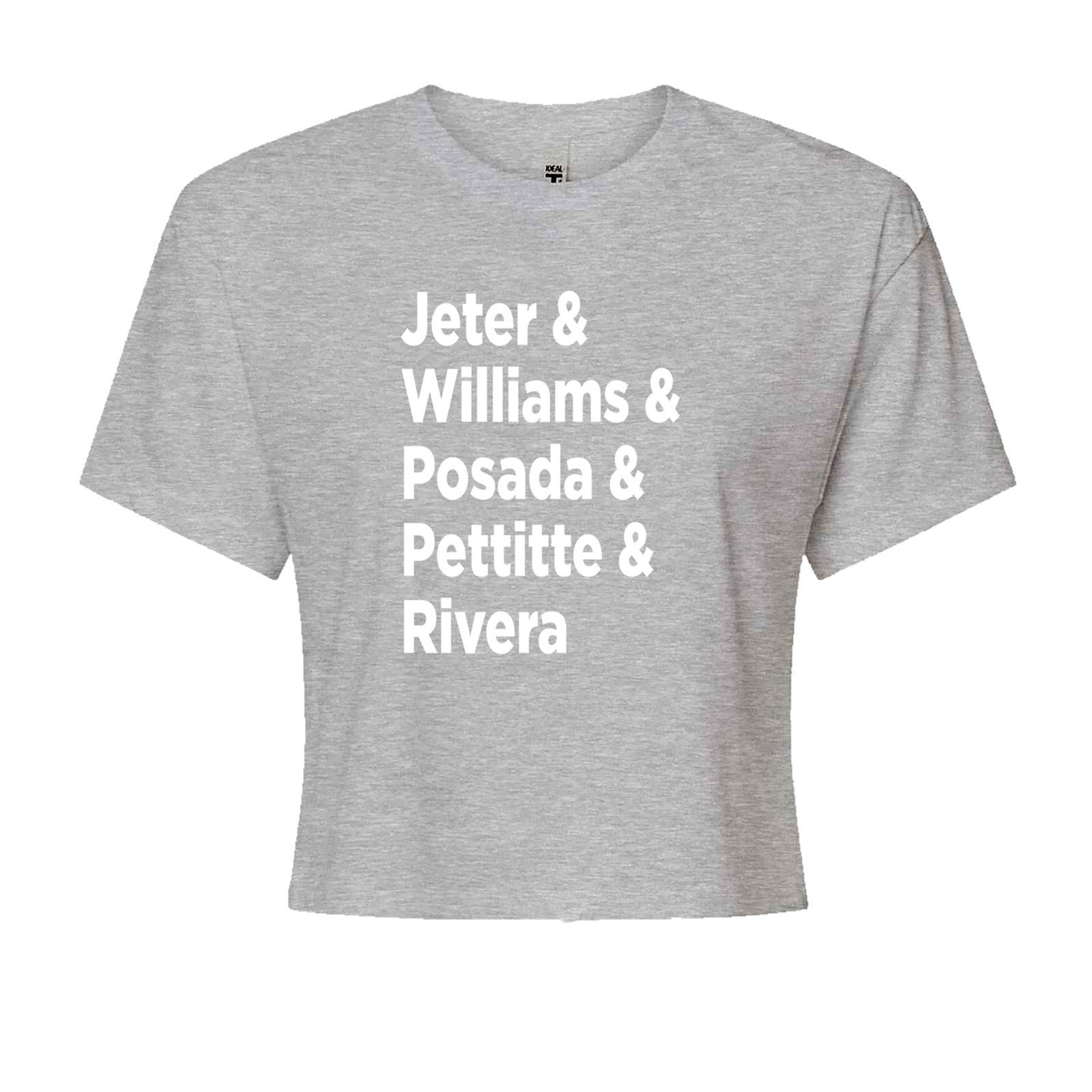 Jeter & Williams & Posada & Pettitte & Rivera Cropped T-Shirt Black
