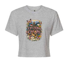 I Will Always Love You Dolly Cropped T-Shirt Heather Grey