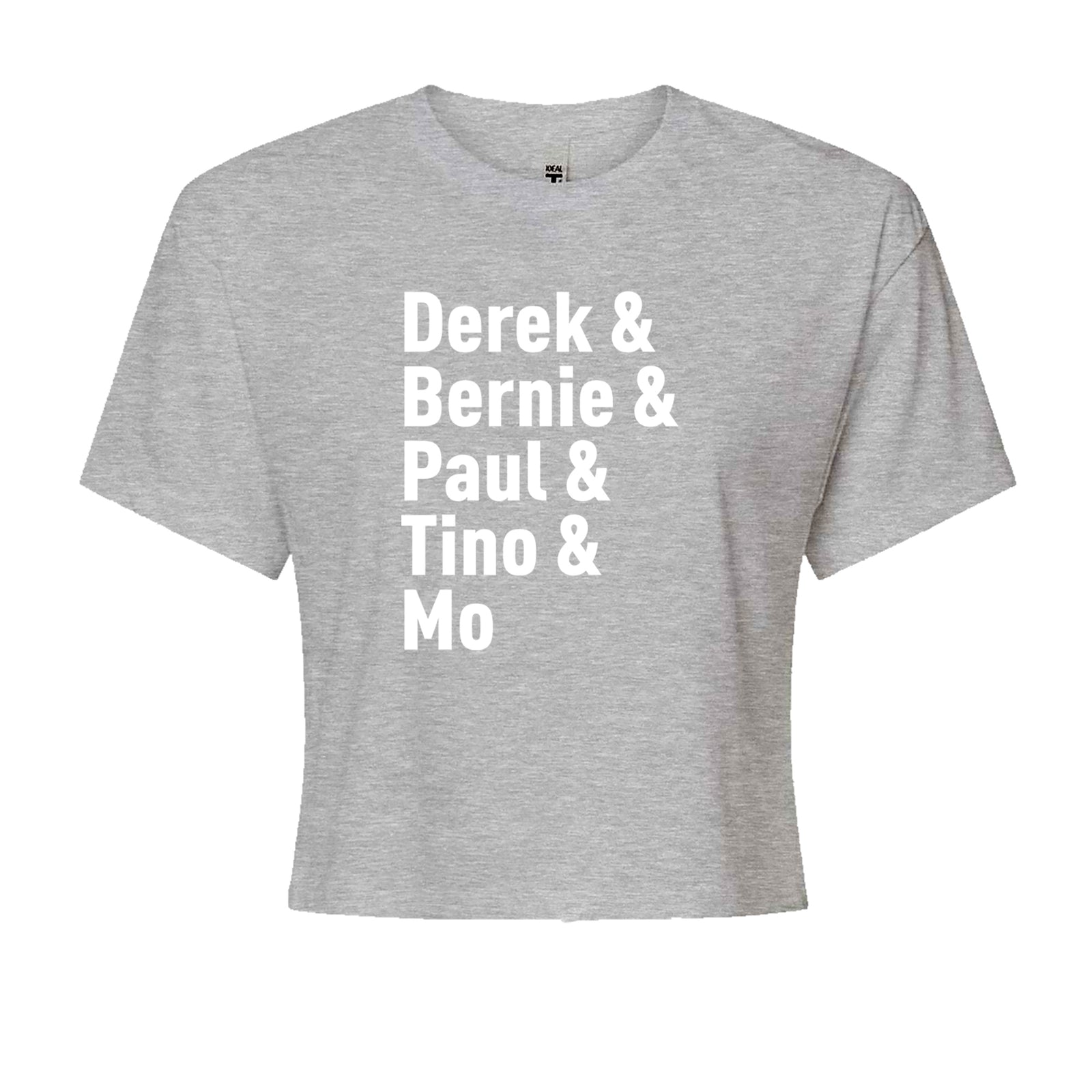 Derek & Bernie & Paul & Tino & Mo Cropped T-Shirt Black