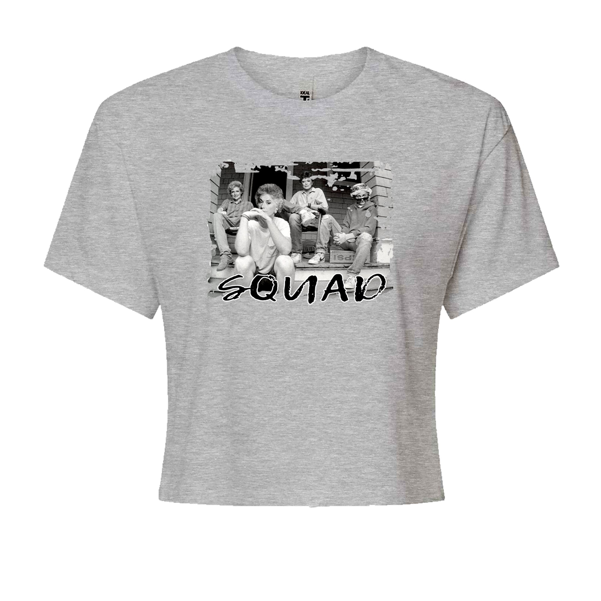 Squad Golden Girls Cropped T-Shirt Heather Grey