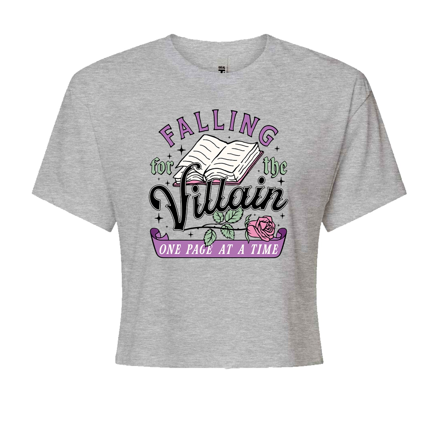 Falling For The Villain One Page At A TimeCropped T-Shirt Black