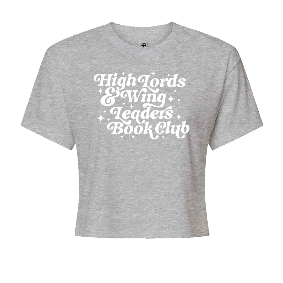 High Lords and Wingleaders Club Romantasy Cropped T-Shirt Heather Grey