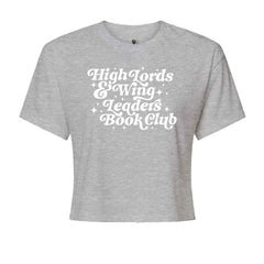 High Lords and Wingleaders Club Romantasy Cropped T-Shirt Heather Grey