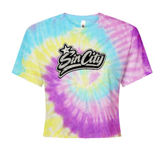 Sin City Vegas Retro Vintage Cropped T-Shirt Jelly Bean