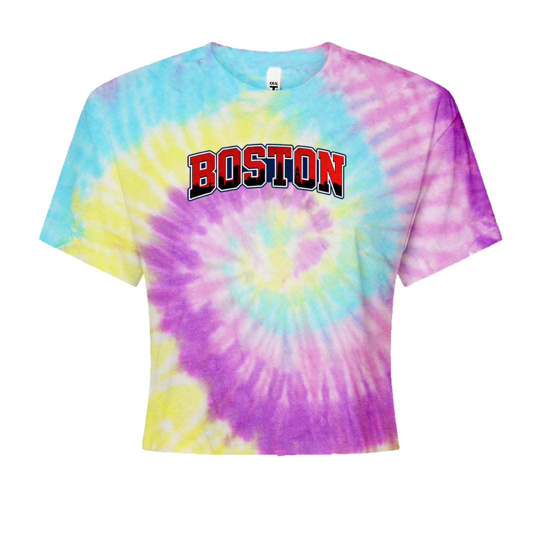 Boston City Pride Skyline Cropped T-Shirt Jelly Bean