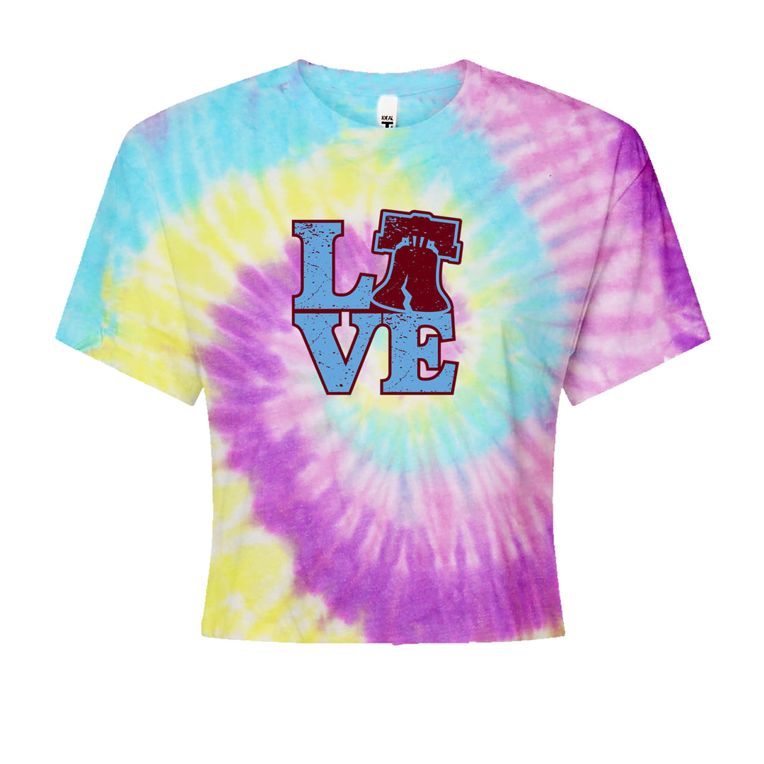 Love Philly Liberty Bell Cropped T-Shirt Jelly Bean