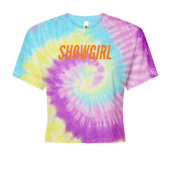 Showgirl Orange Glitter Cropped T-Shirt Jelly Bean