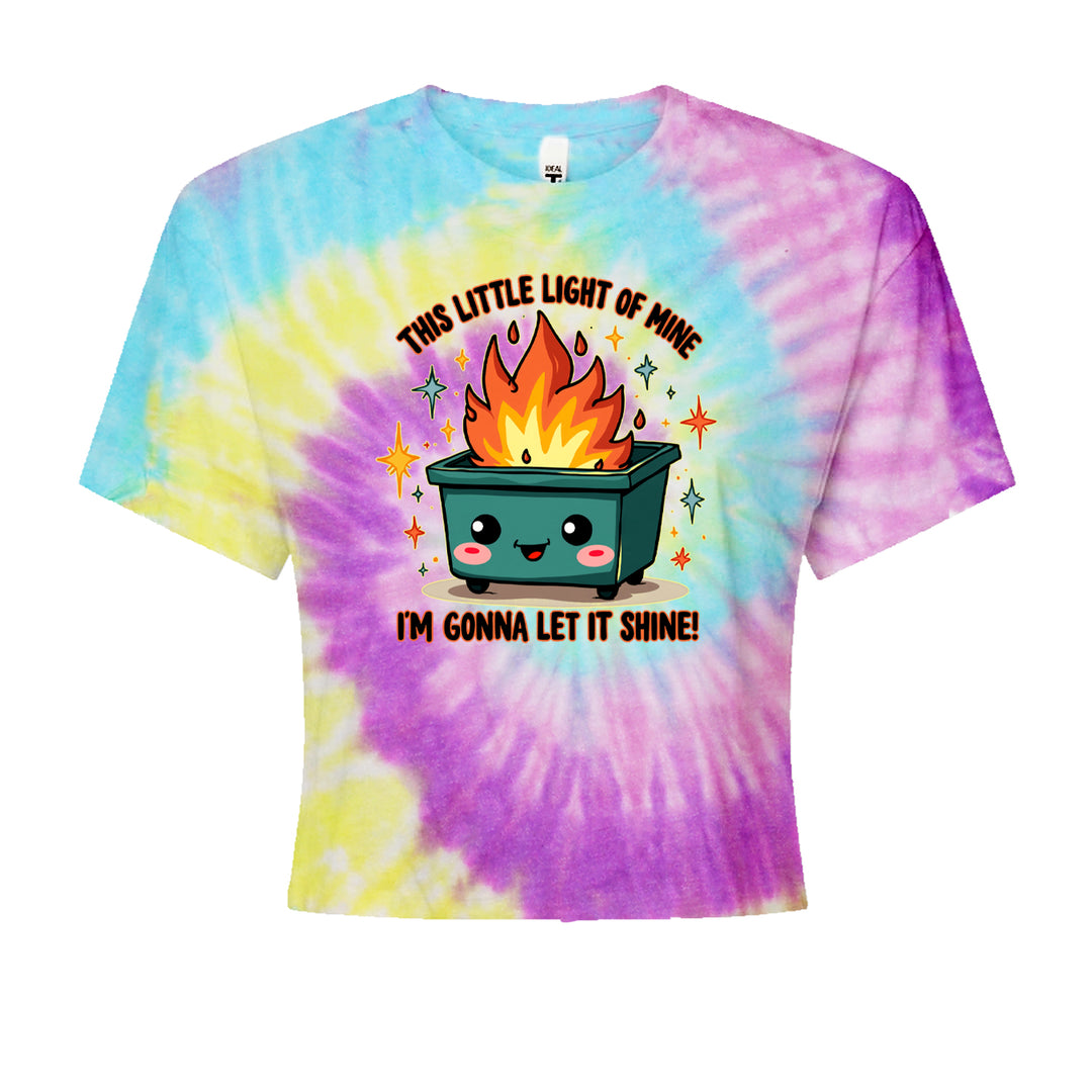 This Little Light of Mine Dumpster Fire Smile FaceCropped T-Shirt Jelly Bean
