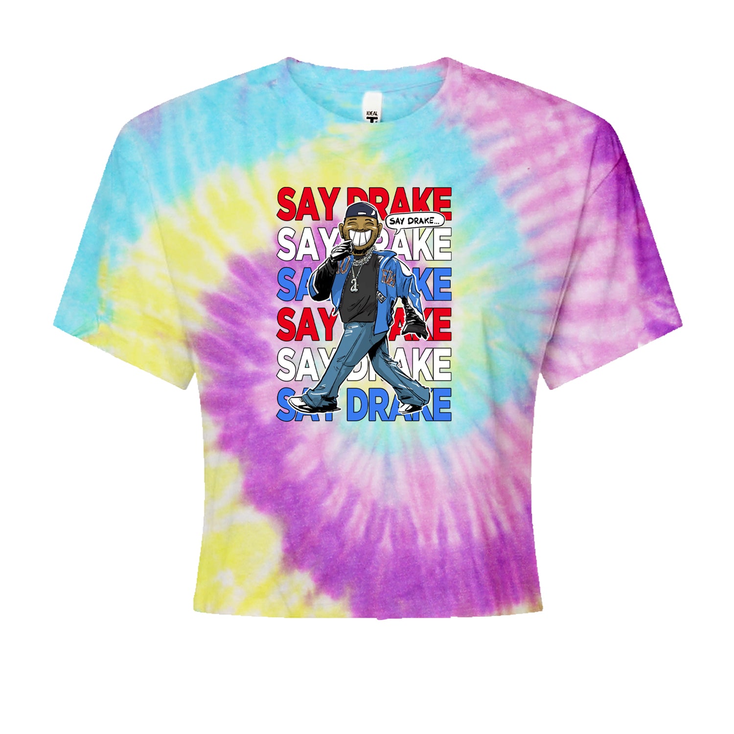Say Drake Smiling Meme Mustard Cropped T-Shirt Jelly Bean
