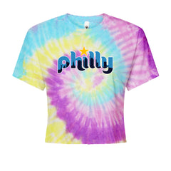 Skyline Philly Philadelphia Cropped T-Shirt Jelly Bean